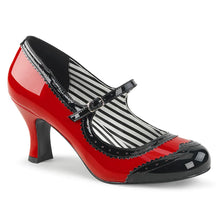 Load image into Gallery viewer, Tacones Pleaser Pink Label JENNA-06 Rojo Negro Charol