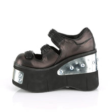 Load image into Gallery viewer, Zapatos con plataforma Demonia KERA-13 Negro-Pewter Piel vegana