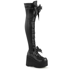 Load image into Gallery viewer, Botas (Over the Knee) Demonia KERA-303 Negro Stretch Piel vegana