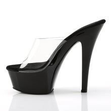 Cargar imagen en el visor de la galería, Tacones Pleaser KISS-201 Transparente Negro