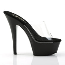 Cargar imagen en el visor de la galería, Tacones Pleaser KISS-201 Transparente Negro