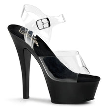 Load image into Gallery viewer, Tacones Pleaser KISS-208 Transparente Negro