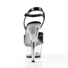 Load image into Gallery viewer, Tacones Pleaser KISS-209 Negro Charol Transparente