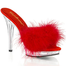 Cargar imagen en el visor de la galería, Tacones Fabulicious LIP-101-8 Rojo Satin Fur