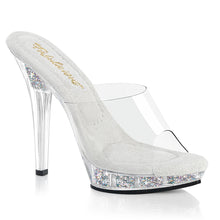 Load image into Gallery viewer, Fabulicious LIP-101RSI Heels - Clear / Silver AB Rhinestones