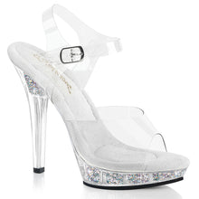Carregar imagem no visualizador da galeria, Sapatos de salto alto Fabulicious LIP-108RSI - Transparente / Strass AB prateado
