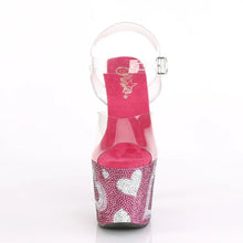 Load image into Gallery viewer, Tacones Pleaser LOVESICK-708HEART Transparente H. Rosa