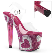 Load image into Gallery viewer, Tacones Pleaser LOVESICK-708HEART Transparente H. Rosa