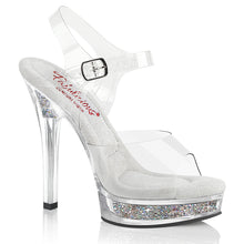 Load image into Gallery viewer, Fabulicious MAJESTY-508RSI Heels - Clear / Silver AB Rhinestones