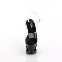 Load image into Gallery viewer, Tacones Pleaser MOON-708DIA Transparente Negro