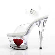 Load image into Gallery viewer, Tacones Pleaser MOON-708HRS Transparente Rojo
