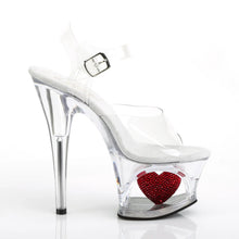 Load image into Gallery viewer, Tacones Pleaser MOON-708HRS Transparente Rojo