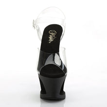Load image into Gallery viewer, Tacones Pleaser MOON-708SK Transparente Negro Mate