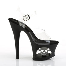 Load image into Gallery viewer, Tacones Pleaser MOON-708SK Transparente Negro Mate