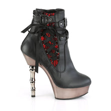 Load image into Gallery viewer, Botas Demonia MUERTO-1030 Negro Faux Leather/Pewter Chrome