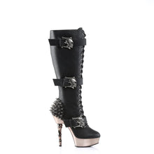 Load image into Gallery viewer, Botas Demonia MUERTO-2028 Negro Piel vegana/Pewter Chrome
