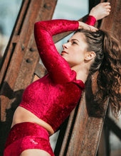 Load image into Gallery viewer, Dragonfly Pavi Velvet Sports Top