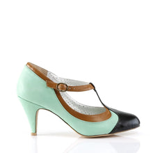 Load image into Gallery viewer, Tacones Pin Up Couture PEACH-03 Mint Piel Sintética