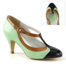 Load image into Gallery viewer, Tacones Pin Up Couture PEACH-03 Mint Piel Sintética