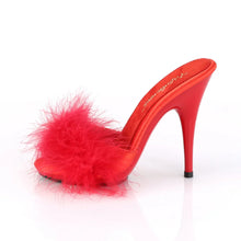 Carregar imagem no visualizador da galeria, Tacones Fabulicious POISE-501F Rojo Satin Marabou