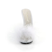 Carregar imagem no visualizador da galeria, Tacones Fabulicious POISE-501F Blanco Satin Marabou