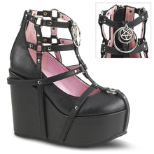 Load image into Gallery viewer, Botines Demonia POISON-25-1 Negro Piel vegana