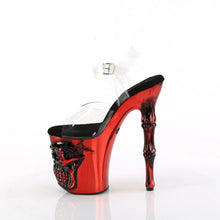 Carregar imagem no visualizador da galeria, Tacones Pleaser RAPTURE-808-LT Transparente Satin Rojo