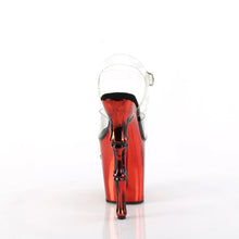 Carregar imagem no visualizador da galeria, Tacones Pleaser RAPTURE-808-LT Transparente Satin Rojo