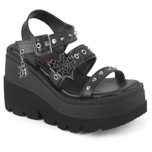 Load image into Gallery viewer, Sandalias Demonia SHAKER-13 Negro Piel vegana