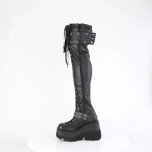 Load image into Gallery viewer, Botas (Over the Knee) Demonia SHAKER-325 Negro Piel vegana
