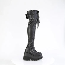 Load image into Gallery viewer, Botas (Over the Knee) Demonia SHAKER-325 Negro Piel vegana