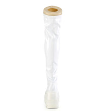 Load image into Gallery viewer, Botas (Over the Knee) Demonia SHAKER-374 Blanco Hologram Stretch Charol