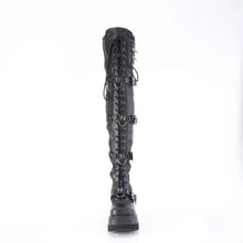 Load image into Gallery viewer, Botas (Over the Knee) Demonia SHAKER-420 Negro Stretch Piel vegana