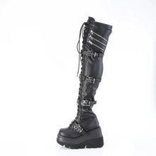 Load image into Gallery viewer, Botas (Over the Knee) Demonia SHAKER-420 Negro Stretch Piel vegana