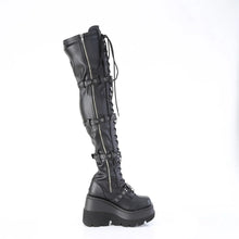 Load image into Gallery viewer, Botas (Over the Knee) Demonia SHAKER-420 Negro Stretch Piel vegana