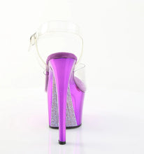 Load image into Gallery viewer, Tacones Pleaser SKY-308CHRS Transparente Morado Cromo