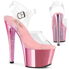 Cargar imagen en el visor de la galería, Tacones Pleaser SKY-308CHRS Transparente B. Rosa