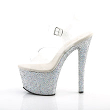 Carregar imagem no visualizador da galeria, Tacones Pleaser SKY-308LG Transparente Plata Purpurina