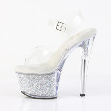 Cargar imagen en el visor de la galería, Tacones Pleaser SKY-308RSI Transparente Plata
