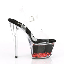 Carregar imagem no visualizador da galeria, Tacones Pleaser SKY-308WHG Transparente Negro Rojo