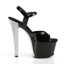 Load image into Gallery viewer, Tacones Pleaser SKY-309CHRS Negro Plata Rstn