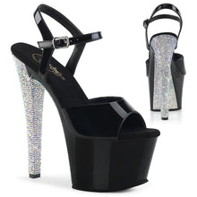 Load image into Gallery viewer, Tacones Pleaser SKY-309CHRS Negro Plata Rstn
