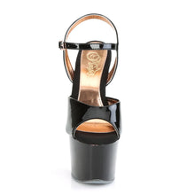 Load image into Gallery viewer, Tacones Pleaser SKY-309TT Negro Charol Oro