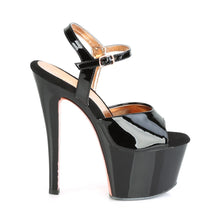 Load image into Gallery viewer, Tacones Pleaser SKY-309TT Negro Charol Oro