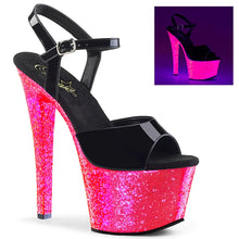 Cargar imagen en el visor de la galería, Tacones Pleaser SKY-309UVLG Negro Charol Neon