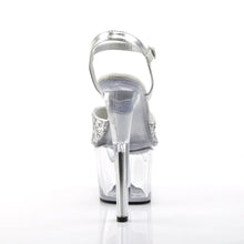 Carregar imagem no visualizador da galeria, Tacones Pleaser SKY-310 Plata Gltr Transparente