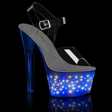 Load image into Gallery viewer, Tacones Pleaser ECHOLITE-708 Transparente White Glow
