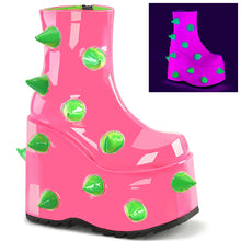 Load image into Gallery viewer, Botines Demonia SLAY-77 UV Neon Rosa-Neon Verde