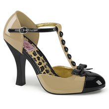 Load image into Gallery viewer, Tacones Pin Up Couture SMITTEN-10 Crema Negro Charol