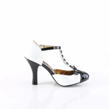 Load image into Gallery viewer, Tacones Pin Up Couture SMITTEN-10 Blanco Negro Charol